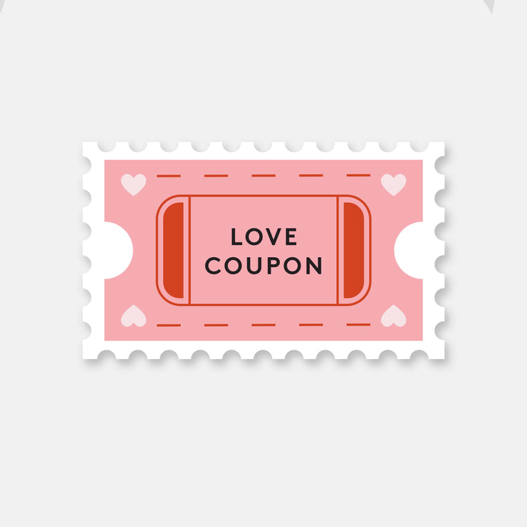 Love Coupon Vinyl Sticker