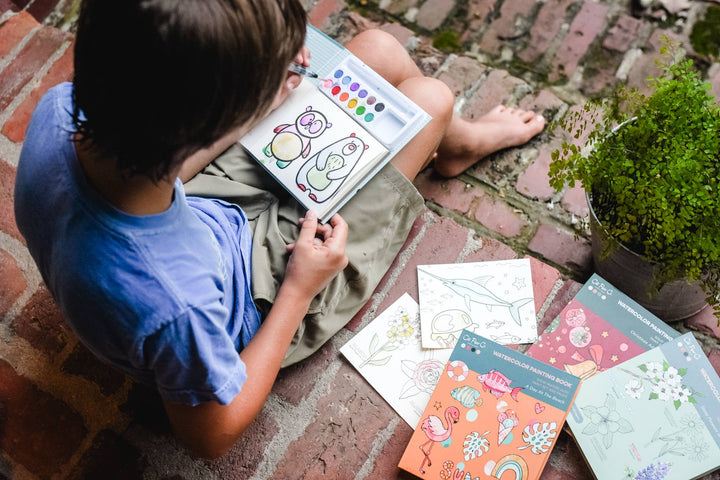 Watercolor Book and Paint Set - State Flowers