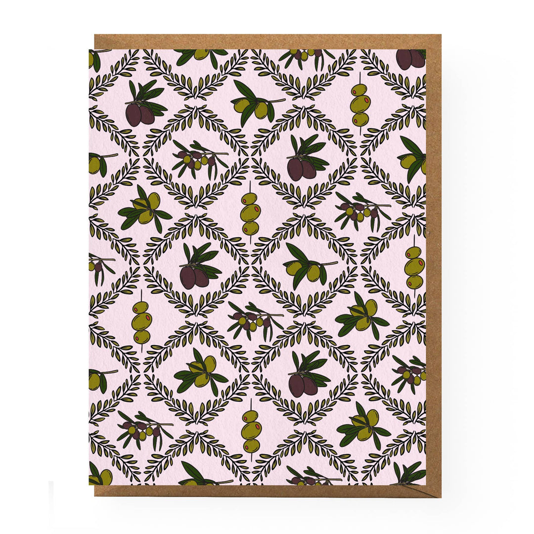 Olives Patterned Greeting Card