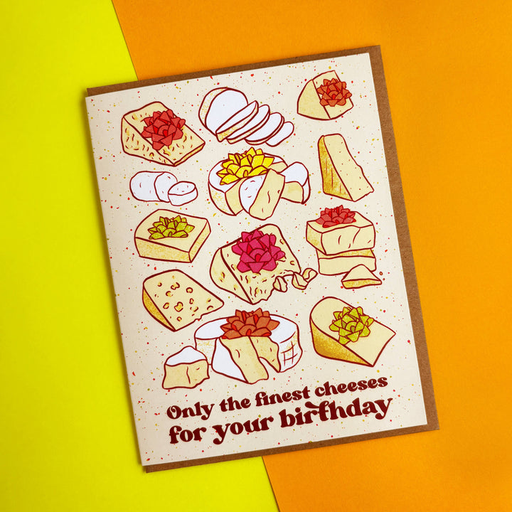 Cheese Birthday Card: Clear sleeve
