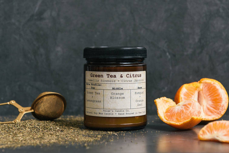 Green Tea & Citrus Taxonomy Candle: 9oz