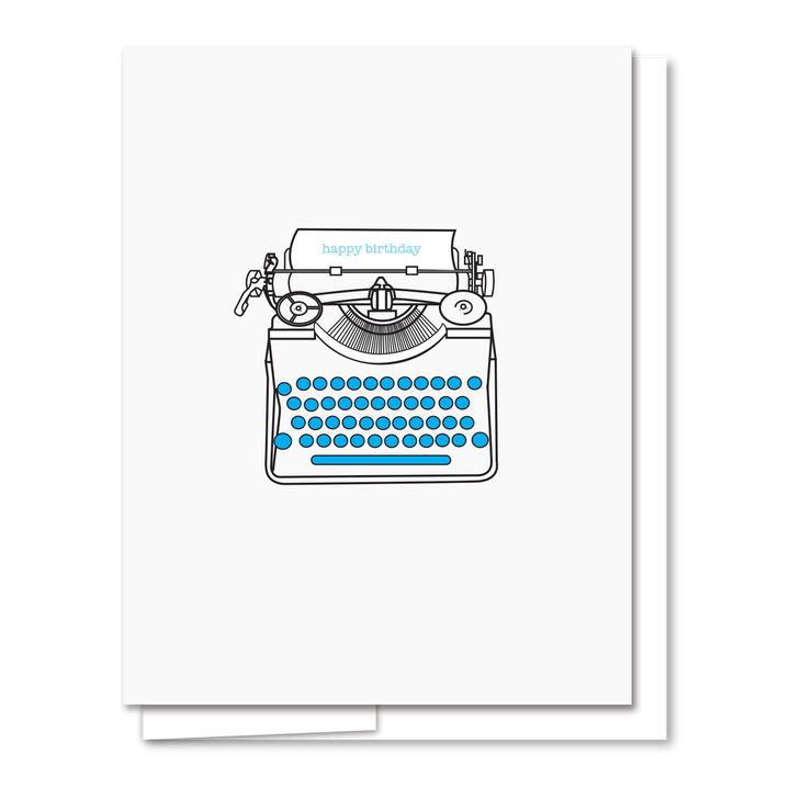 Typewriter - Letterpress Birthday Card