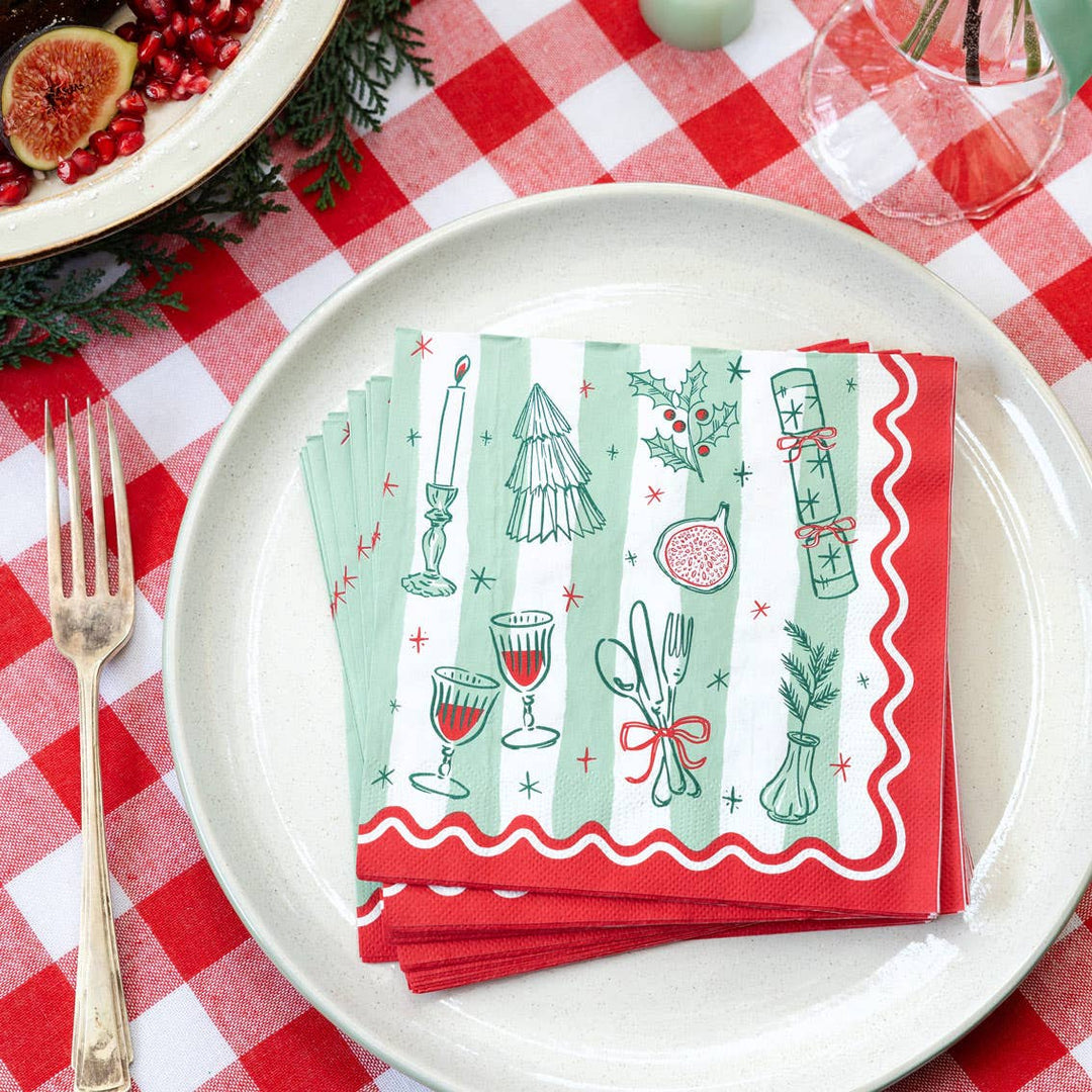 Bon Noel Christmas Paper Napkins 20 pack