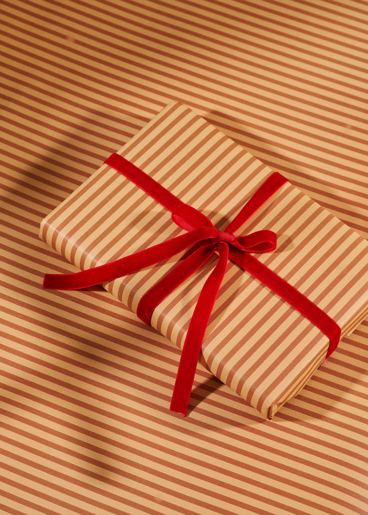 Christmas Tree Toffee Stripe Double Sided Wrap | 3 Sheets