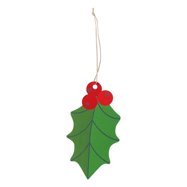 Holly Green Christmas Gift Tags 8 Pack