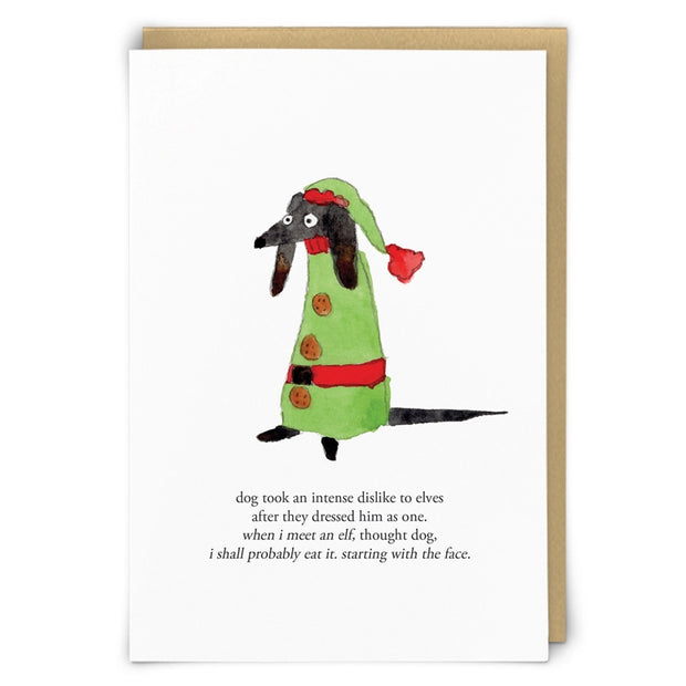 Elf Dog Card