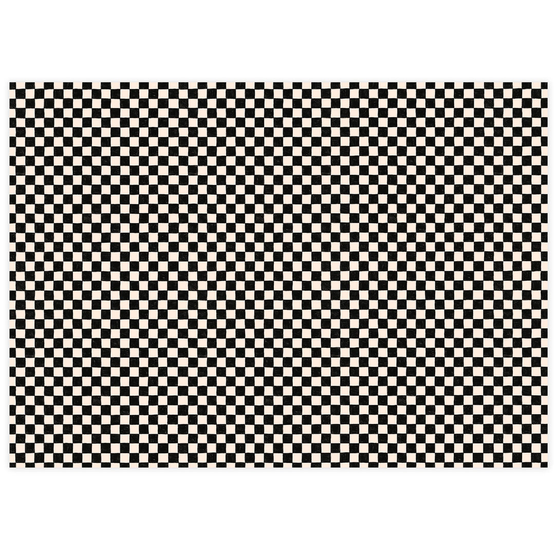 Black Checker Tissue Paper