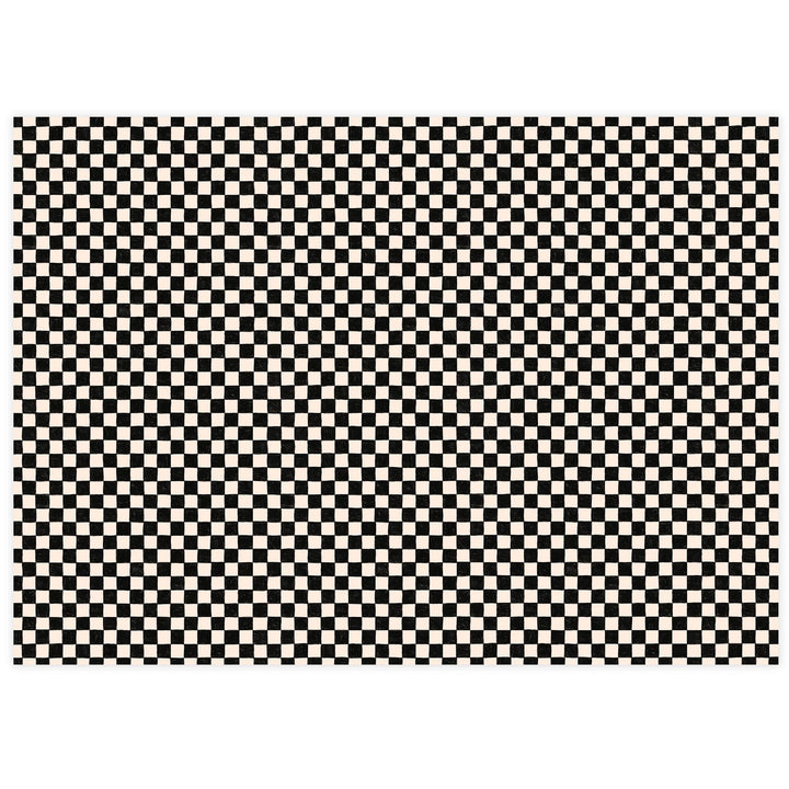 Black Checker Tissue Paper
