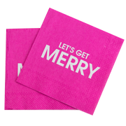 Let's Get Merry - Holiday Cocktail Napkins