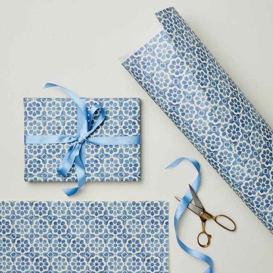 Blue Tiles Patterned Paper