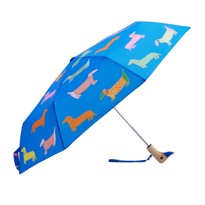 Dogs in Blue Dachshund Duckhead Umbrella
