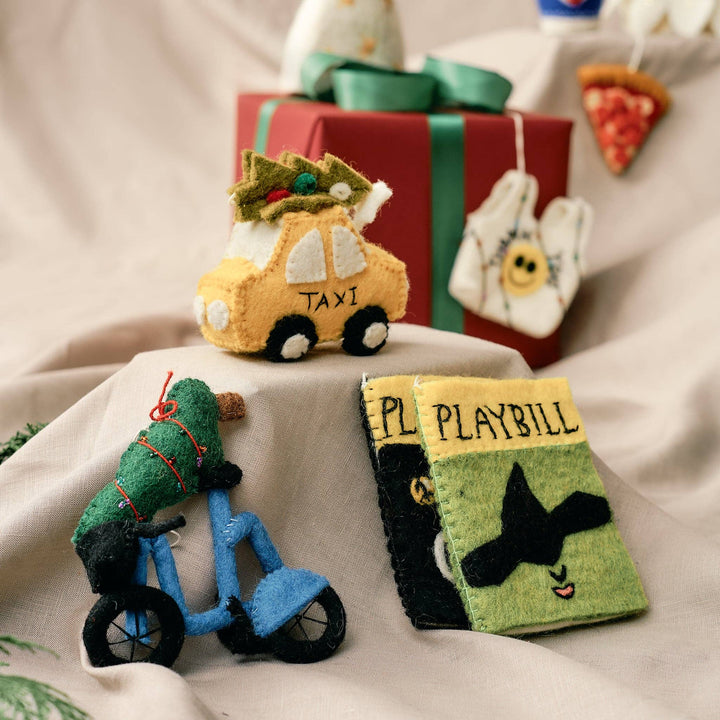 NYC Taxi With Tree Ornament