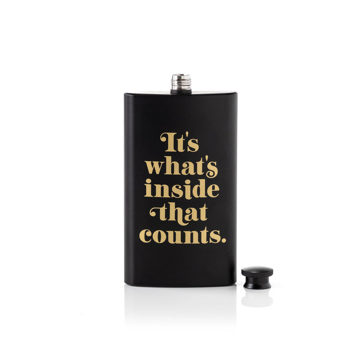 Brass Monkey It's What's Inside That Counts Pocket Flask