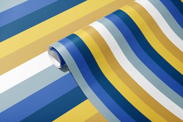 Hanukkah Stripe Design Gift Wrap - Flat Sheets