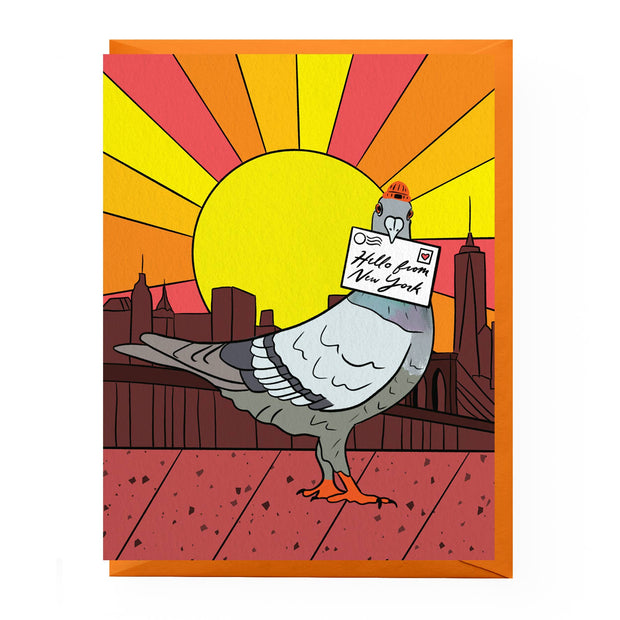 New York Pigeon Greeting Card