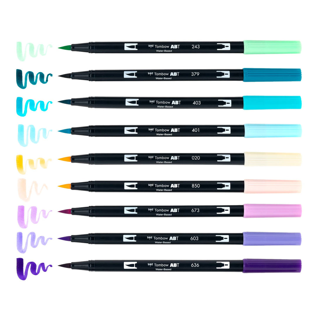 Dual Brush Pen Art Markers, Mermaids 10-Pack