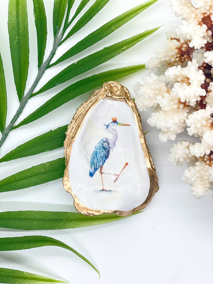 Blue Heron Oyster Trinket Dish