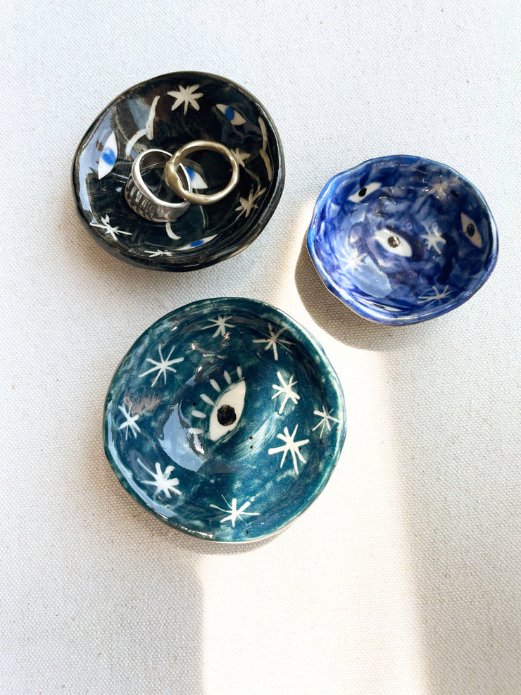 Mystic eyes small trinket dishes: Blue