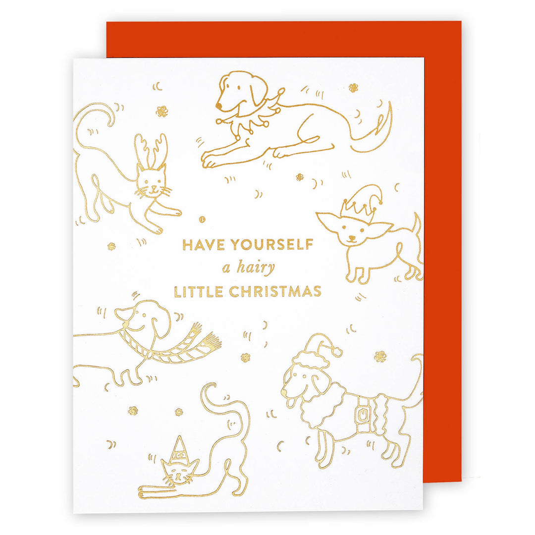 Hairy Little Christmas Card: Single Card