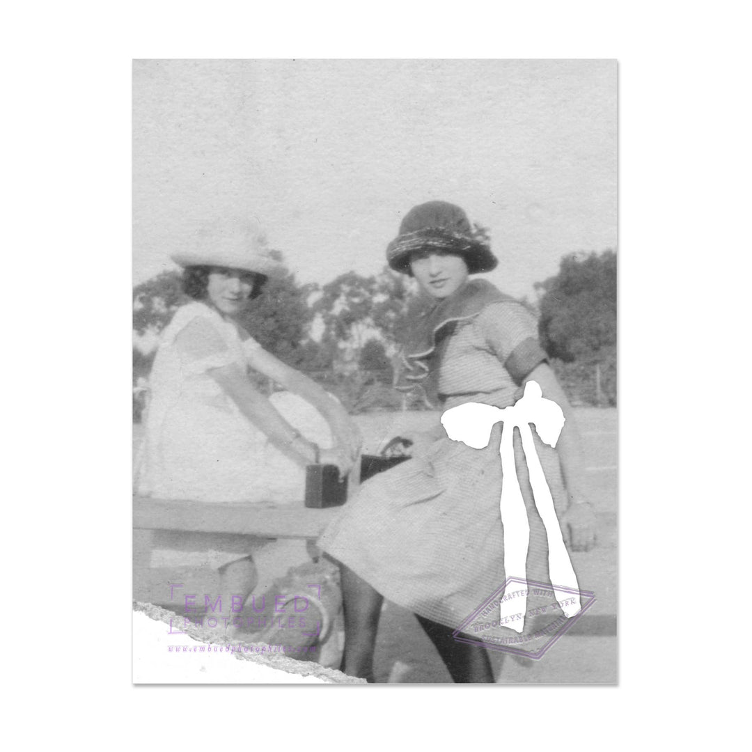 Two Women One Bow Happy Birthday Card