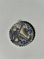 Blue Print Ceramic Ornaments