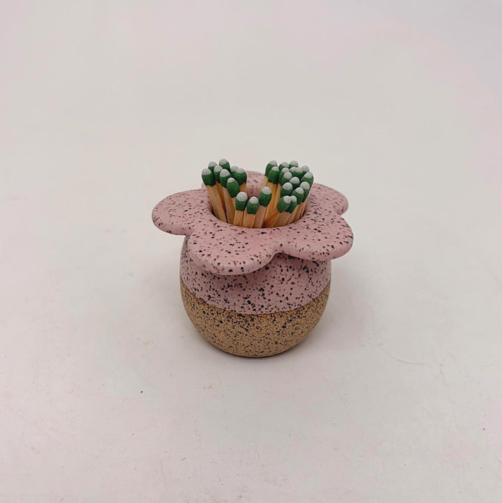 Daisy Ceramic Match Holder & Striker