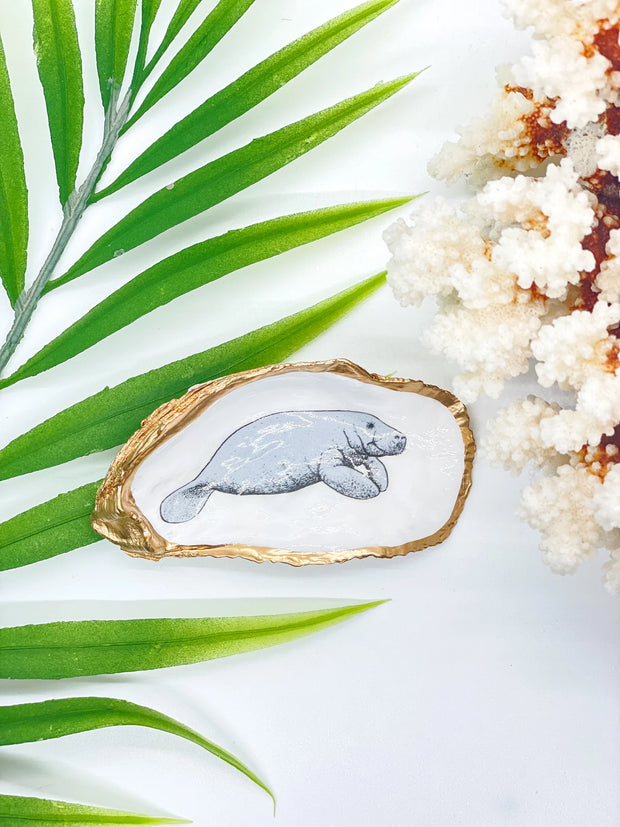 Manatee Oyster Trinket Dish