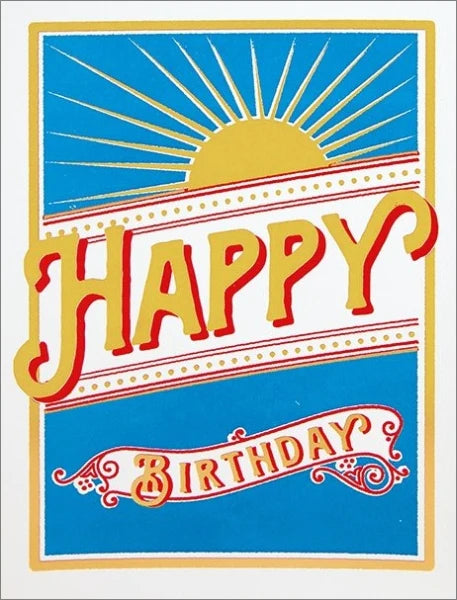 Star Burst Happy Birthday Card