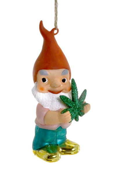 Gnome W/ Cannabis Ornament