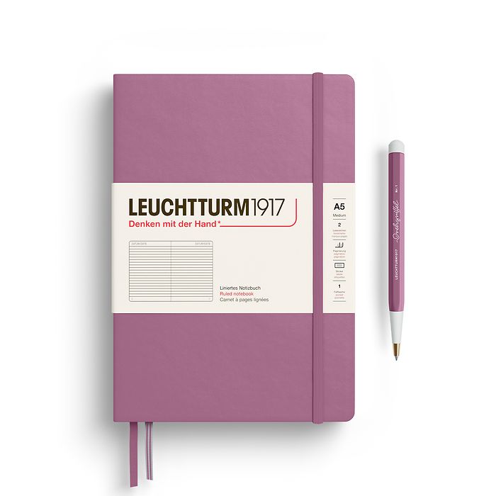 Notebooks - Medium (A5): Ruled / Hardcover / Dusty Rose