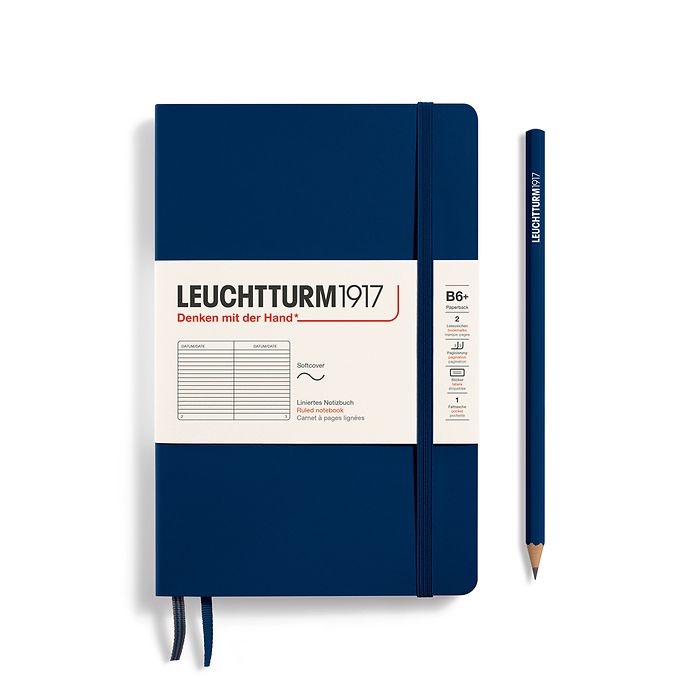 Notebooks - Medium (B6): Ruled /Paperback - Navy