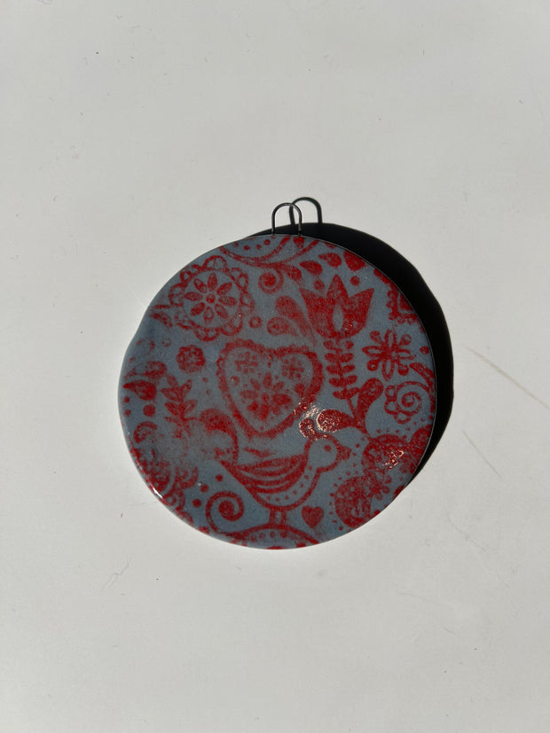 Blue Print Ceramic Ornaments