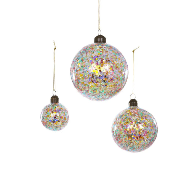 Confetti Pastel Bauble Set of 3 Ornaments