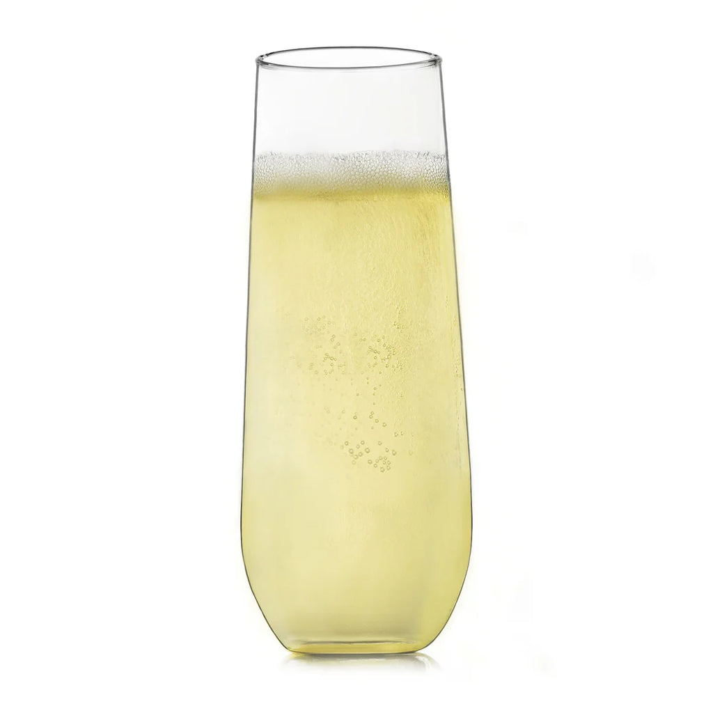 Stemless Champagne Flute Glasses 8.5 ounce
