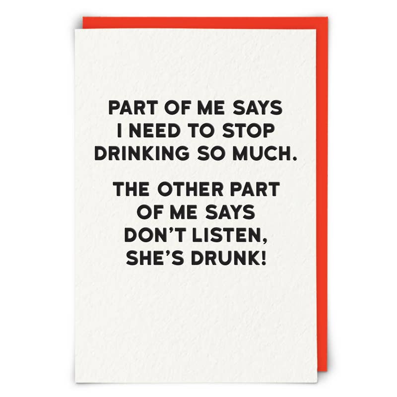Shes Drunk Greeting Card