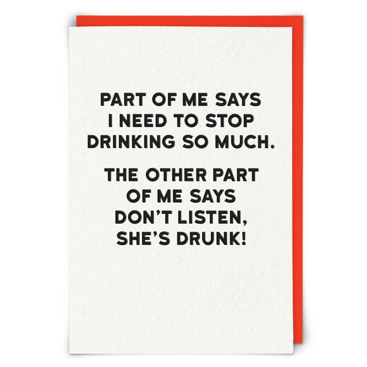 She's Drunk Greeting Card