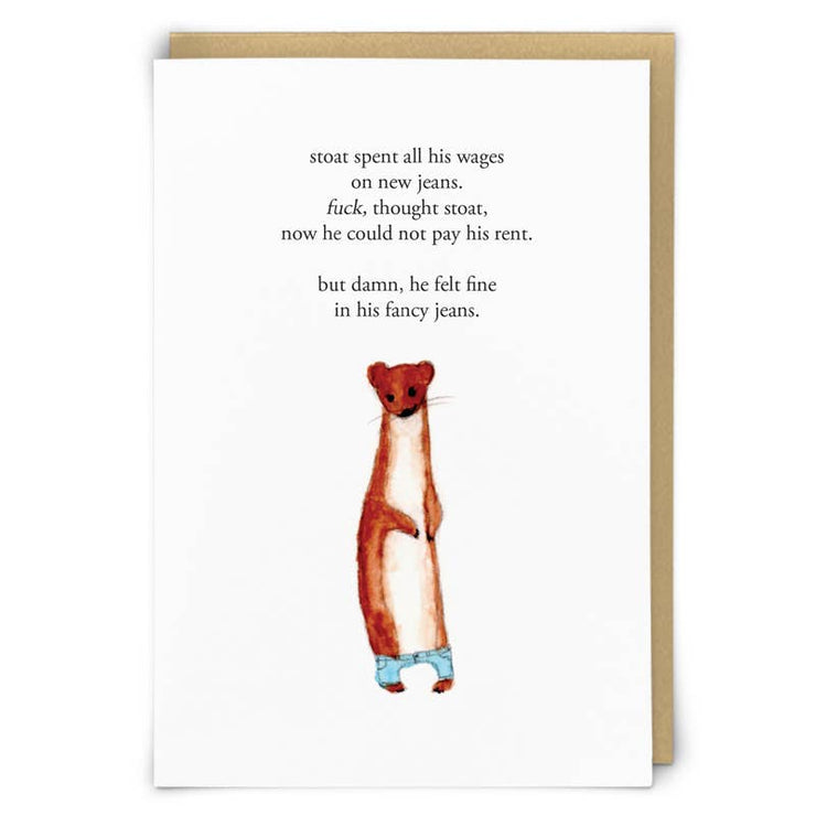 Stoat Greeting Card