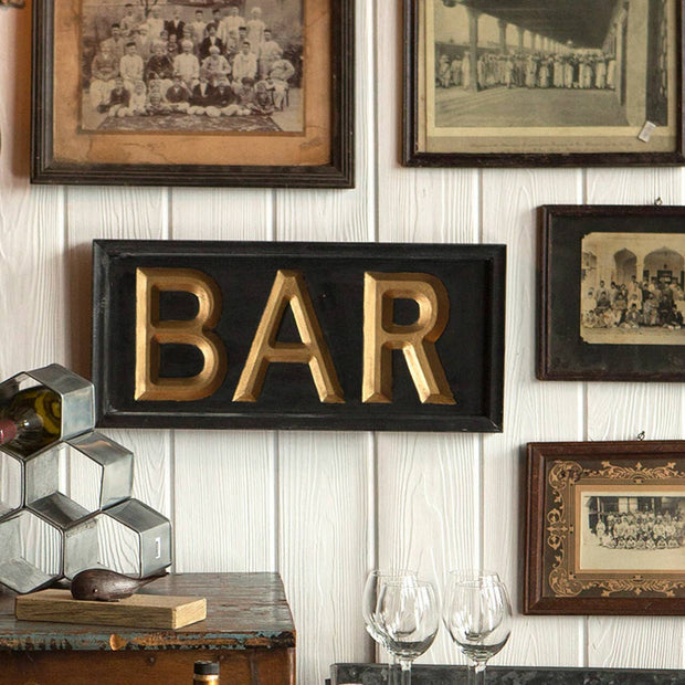 Wooden Bar Sign