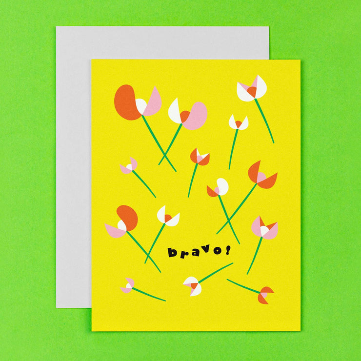 Bravo! Strewn Fleurs Congrats Card
