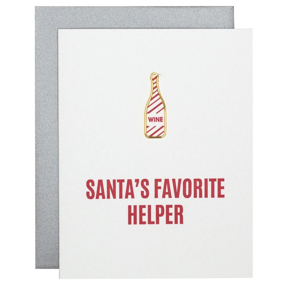 Santas Favorite Helper Paper Clip Card
