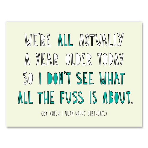 345 - We're All Older - A2 card