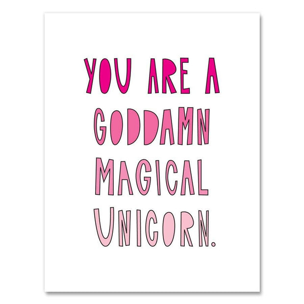 222 - Goddamn Unicorn - A2 card