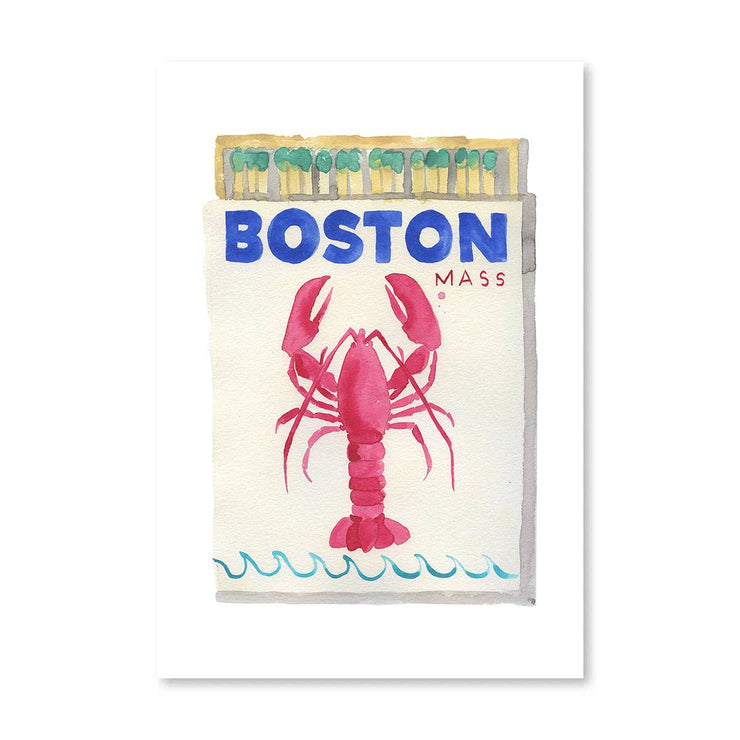 Boston Matchbook: 5" x 7" PRINT ONLY