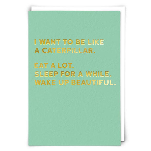 Caterpillar Greetings Card