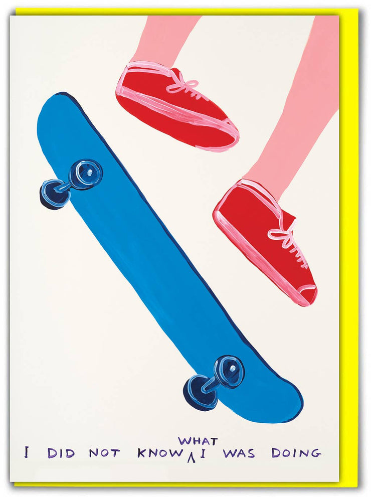 David Shrigley Skateboarding Birthday Card
