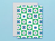 Dad Tiles Flower Pattern Card