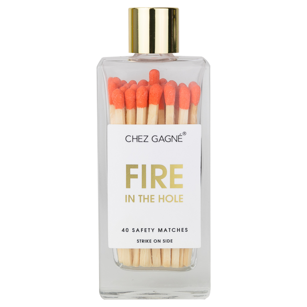 Fire in the Hole - Glass Bottle Matches - Orange
