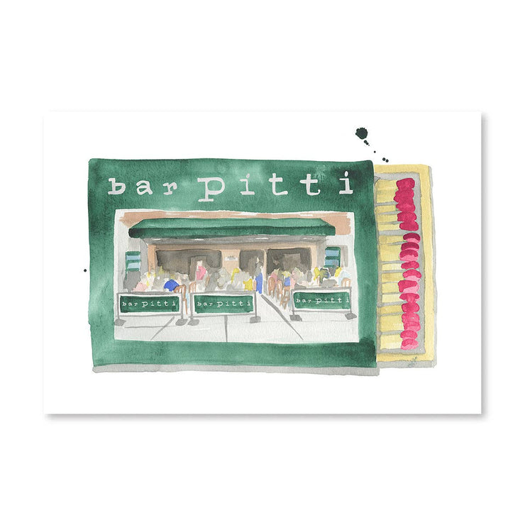 Bar Pitti Matchbook: 5" x 7" PRINT ONLY