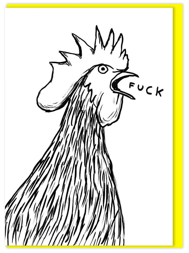 Rooster "Fuck" Card