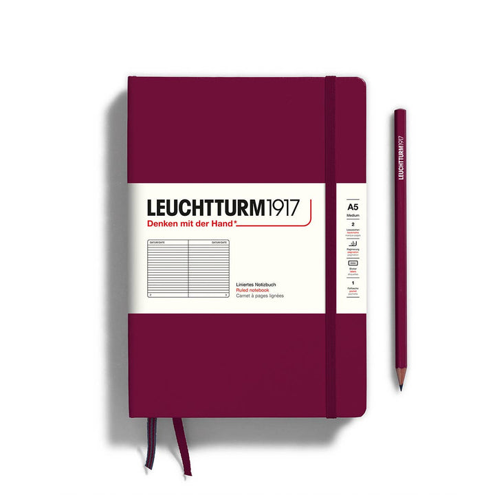 Notebooks - Medium (A5): Hardcover / Port red